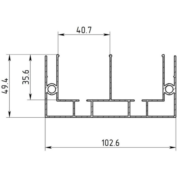 Профиль Алюминий МА-01 (Карниз/Шкаф купе) 2,0м белый Мат