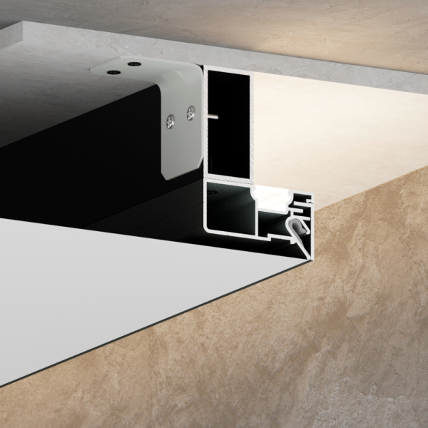 Конструкционный профиль с подсветкой FOTON UP ЧЕРНЫЙ  2м