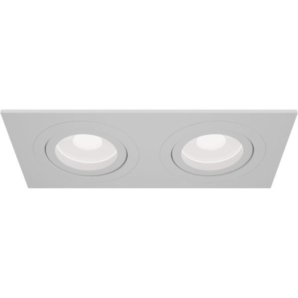 Светильник встраиваемый CITY DL X2 MR16 ALU WHITE | 172х92(75)x25mm