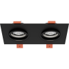 Светильник встраиваемый CITY DL X2 MR16 ALU BLACK | 172х92(75)x25mm
