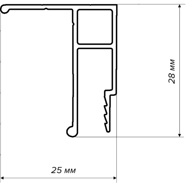 Багет AL универсальный 2,5м