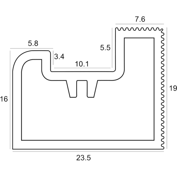 Профиль ПВХ PAZZLE-01 2,0м