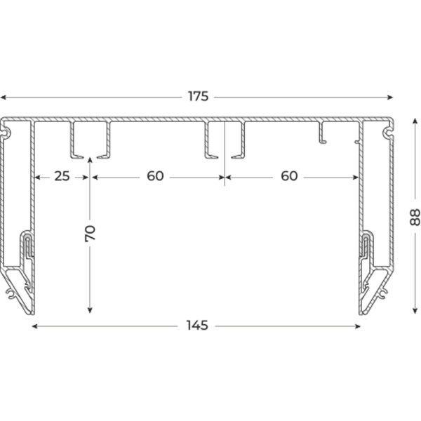 Alteza Профиль Р-70 Гардина Белый Мат (3,2м)