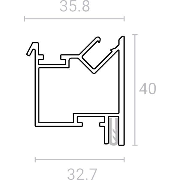 Конструктивный профиль TRAYLIN белый, 2м
