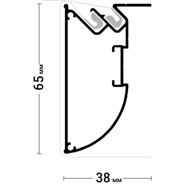 Багет AL ПФ-8091 - FUSION 03 - двухуровневый безщелевой мини
