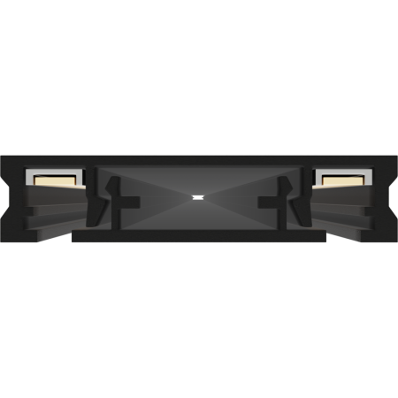 Трековая система накладная MAGNETIC H5 48V 2TRA BLACK 1500x25x5.5mm