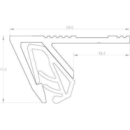 Теневой потолочный профиль LAMBO PT (Черный) 2м