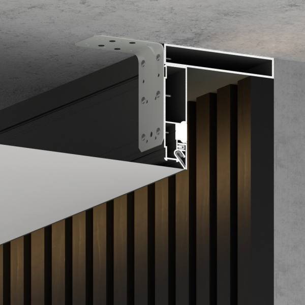 Конструкционный профиль с подсветкой FOTON 100 ЧЕРНЫЙ  2м