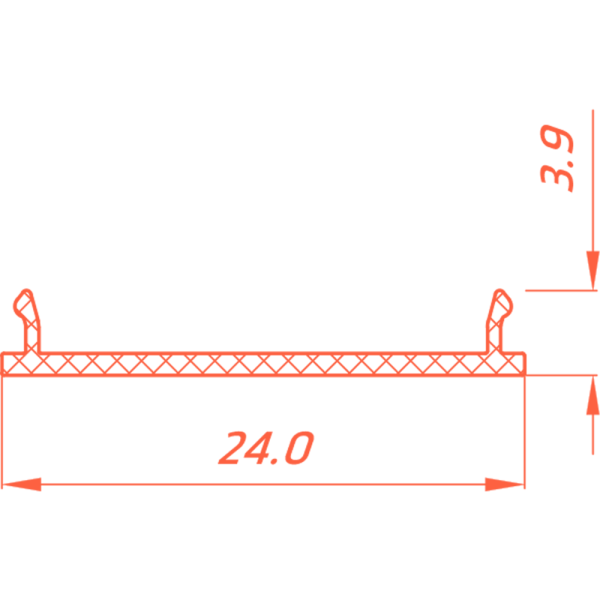 Экран световые линии поликарбонат 2см ПФ-11343 LINE 22M