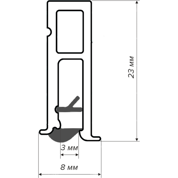 Профиль А7 Йошка стеновой белый