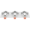 Светильник встраиваемый CITY DL X3 MR16 ALU BLACK | 257х92(75)x25mm