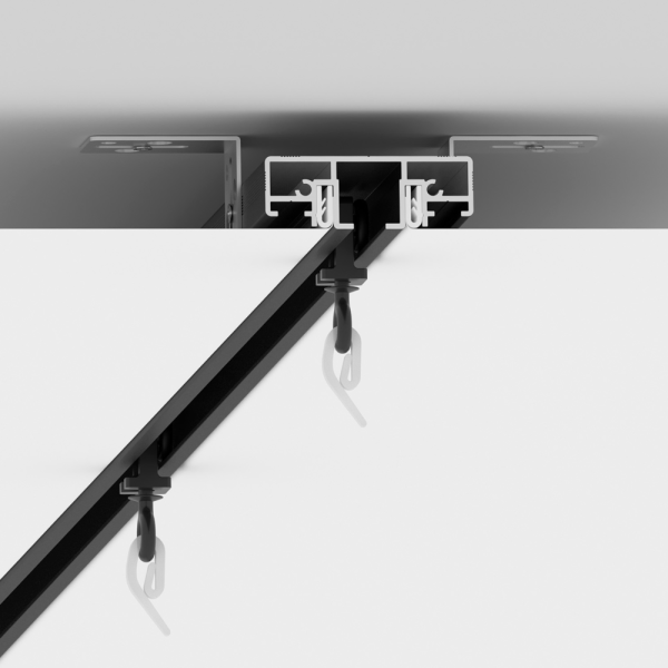 Карнизный профиль SLIM Road 01, черный, 2м