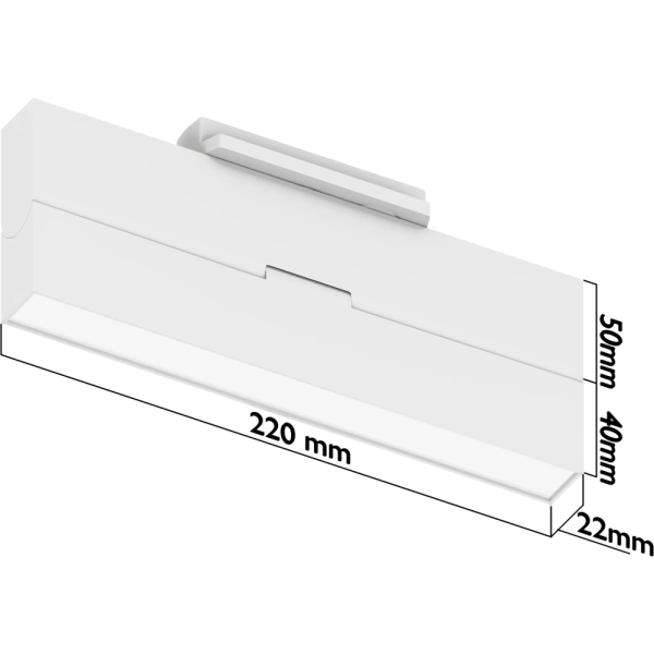 Трековый светильник 2TRA Liner 12W 4000K Black Book, белый