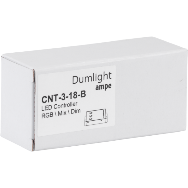 Контроллер Ampe CNT-3-18-B RGB 3CH*6A=18A 12-24vDC (с кнопками + настройкой частот)