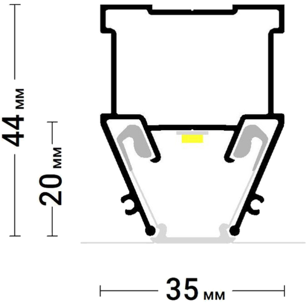 Багет AL ПФ-7140 - LINE 15 - световые линии узкие под 1,5см