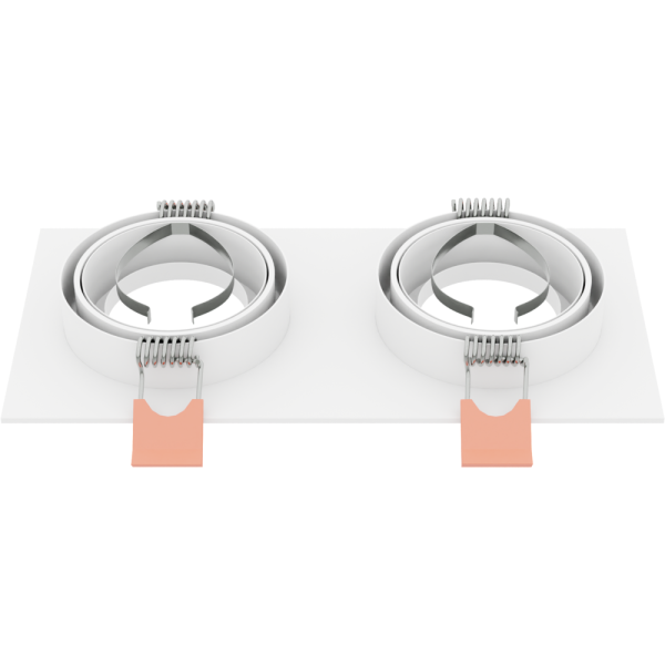 Светильник встраиваемый CITY DL X2 MR16 ALU WHITE | 172х92(75)x25mm