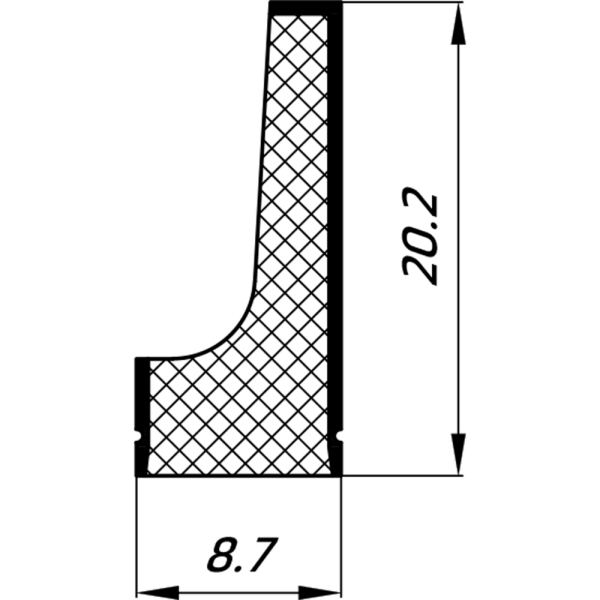 Экран силикон 8мм к ПФ10716 IZI LINE 8