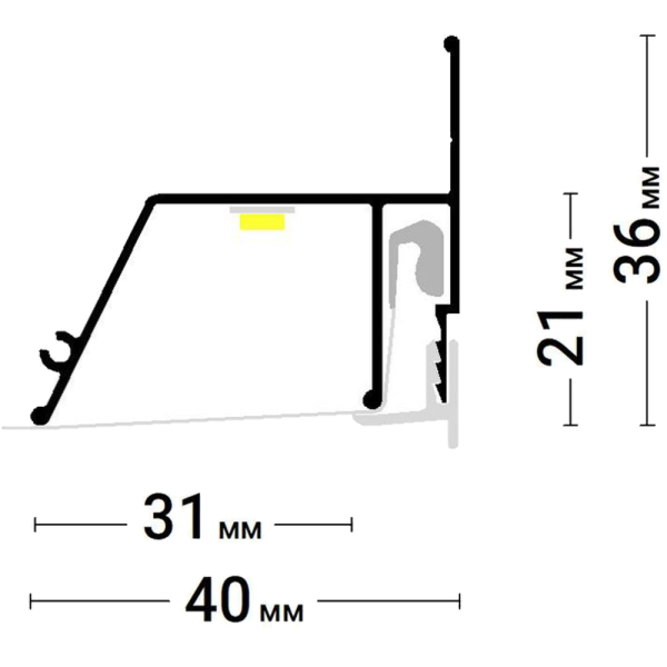 Багет AL ПФ-5642 - KONTUR 01 - контурная подсветка