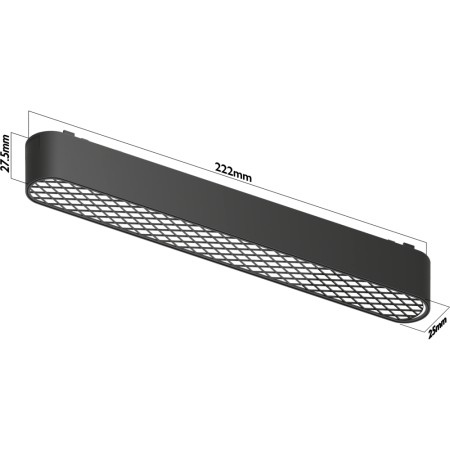 Светильник LINER COMFORT MAGNETIC H5 48V 12W 120° 2400-6000K Tuya Smart OSRAM | Black 222х25х25mm