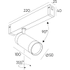 DK8010-WH Акцентный  светильник SMART SPOT 9W DIM 3000K-6000к белый