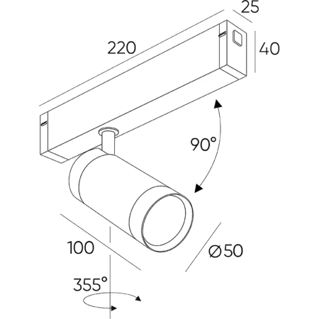 DK8010-WH Акцентный  светильник SMART SPOT 9W DIM 3000K-6000к белый