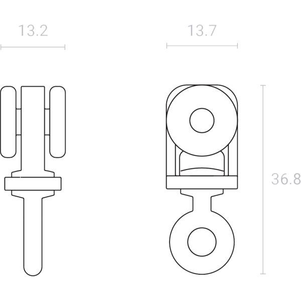 Бегунок карнизный, черный