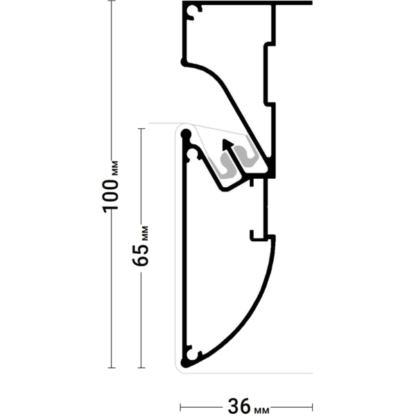 Багет AL ПФ-6989 - FUSION 01 - двухуровневый безщелевой пиленный